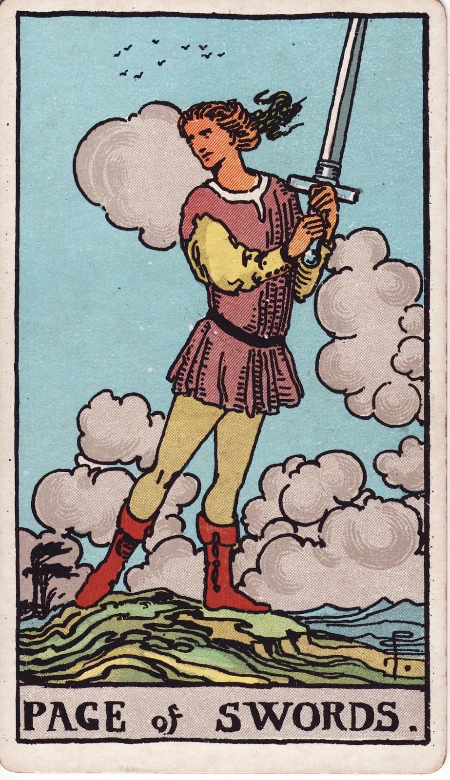 Carta Pajem de Espadas